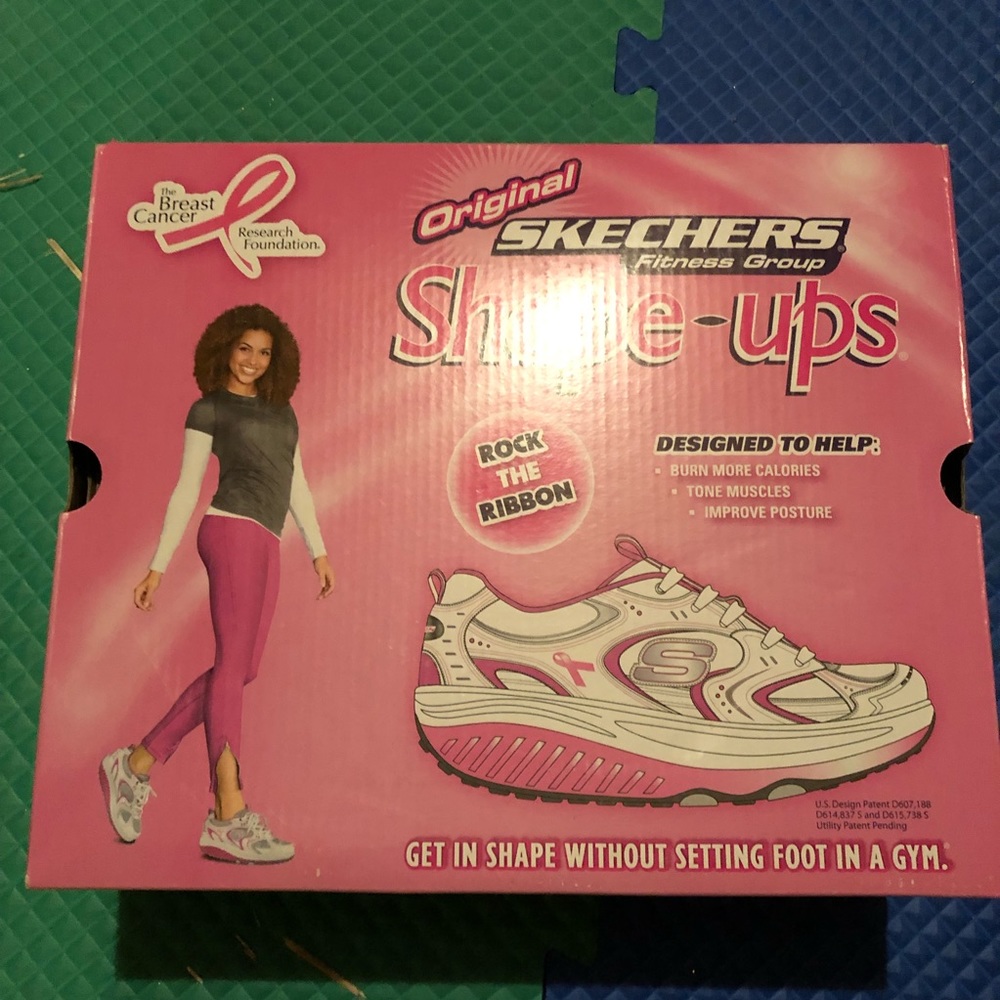Skechers Shape ups pink breast cancer shoes 10 NEW